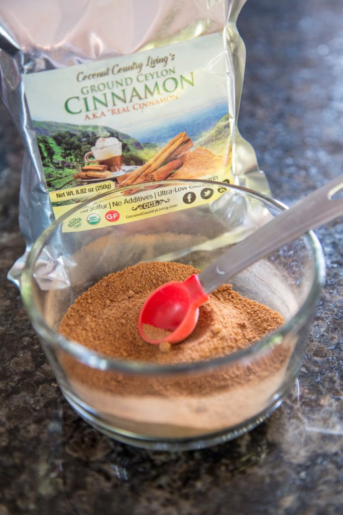 Ceylon cinnamon powder helps as a natural sweetener