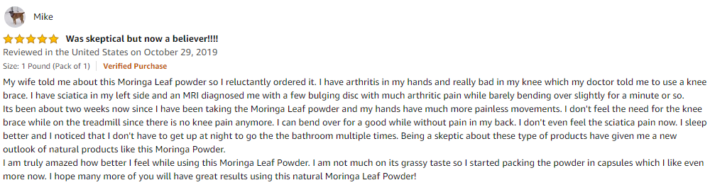 moringa review CCL