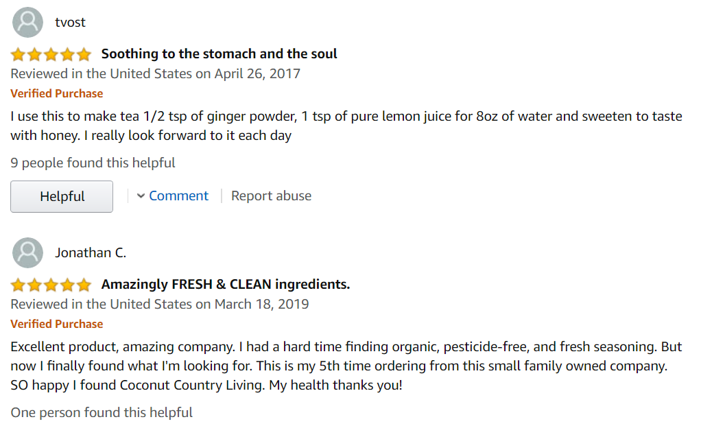 ginger reviews 2