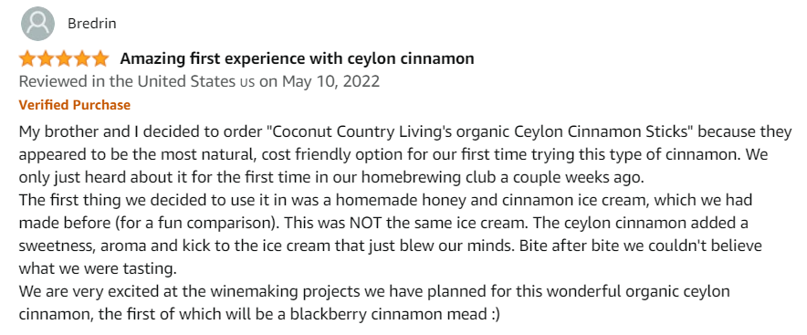 ceylon cinnamon ice cream