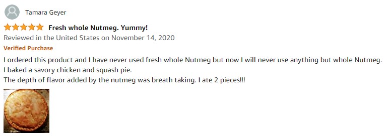 organic whole nutmeg review