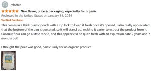 coconut flour good packaging