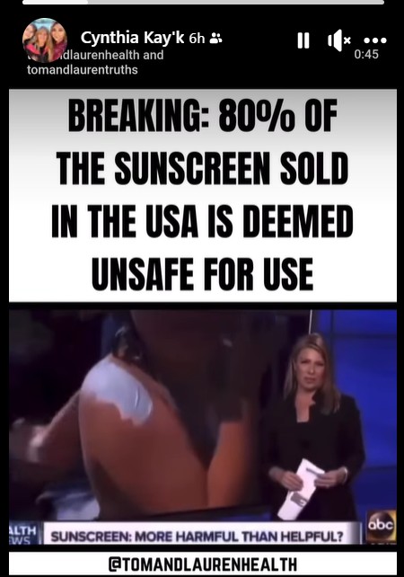 sunscreen sold in USA deemed unsafe for use
